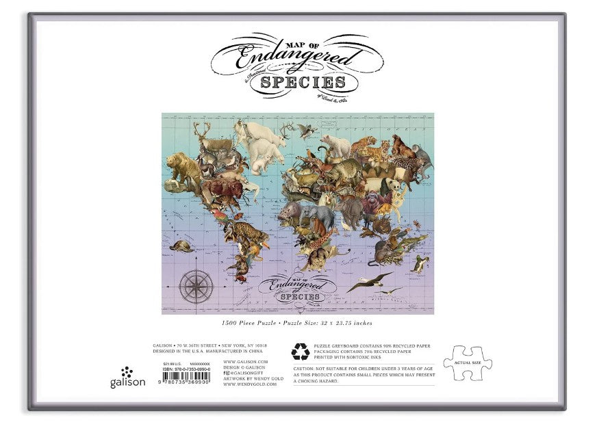 Wendy Gold Endangered Species 1500 Piece Puzzle