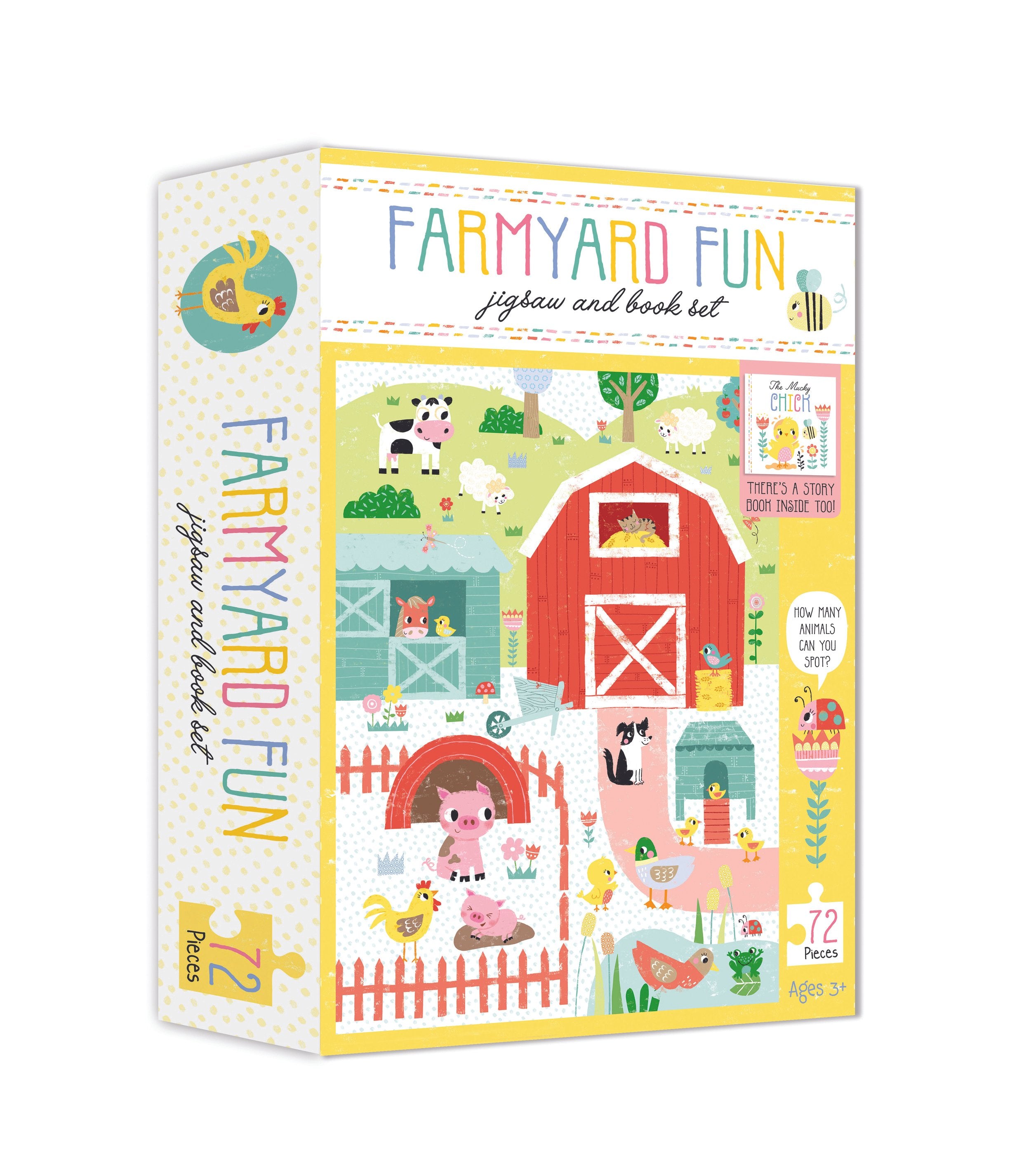 Puzzle & Book Box - Farmyard Fun