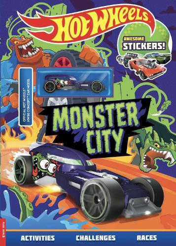 Hot Wheels™: Monster City Sticker Activity Book (Toy Car Included)
