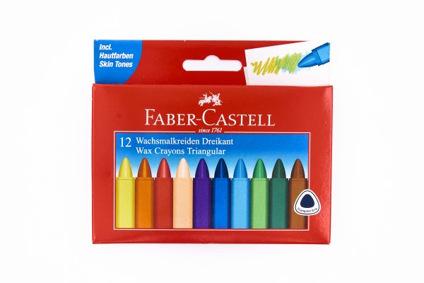 Faber Castell Wax Crayons 12 Pack