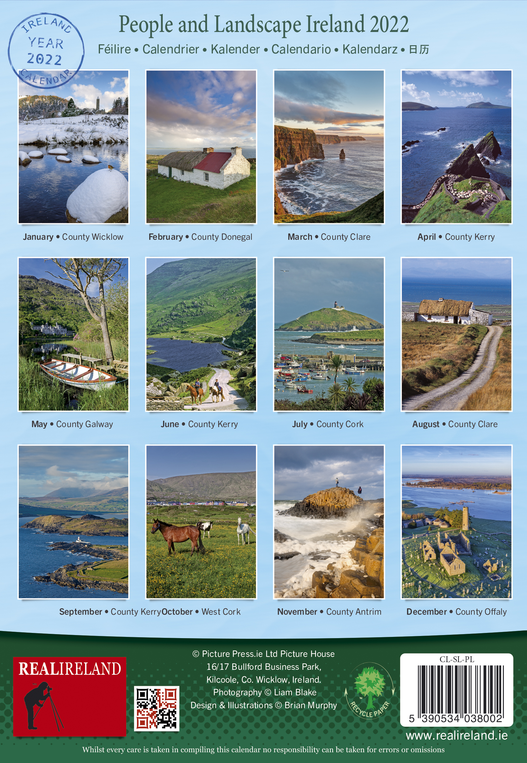 People & Landscape A5 Calendar 2022 - Bookstation